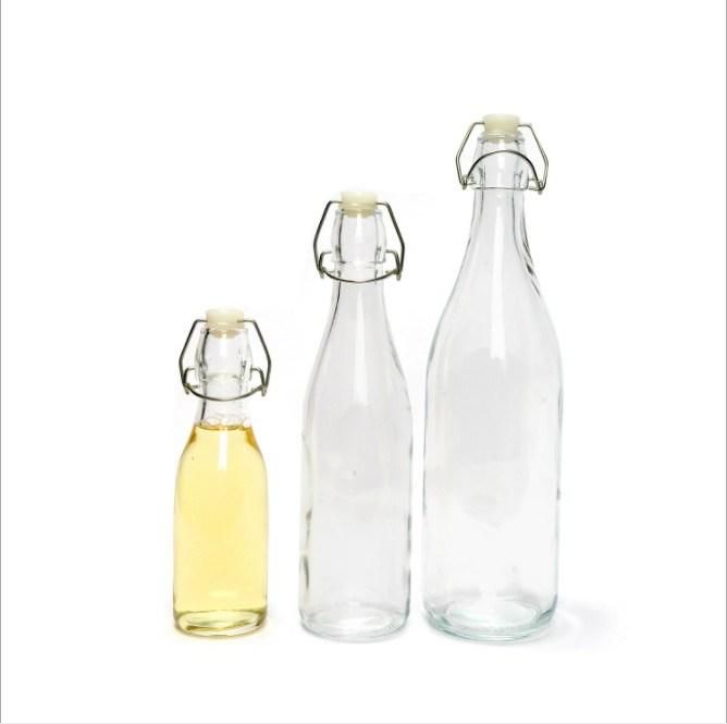 16oz Clear Swing Top Kombucha Glass Bottles