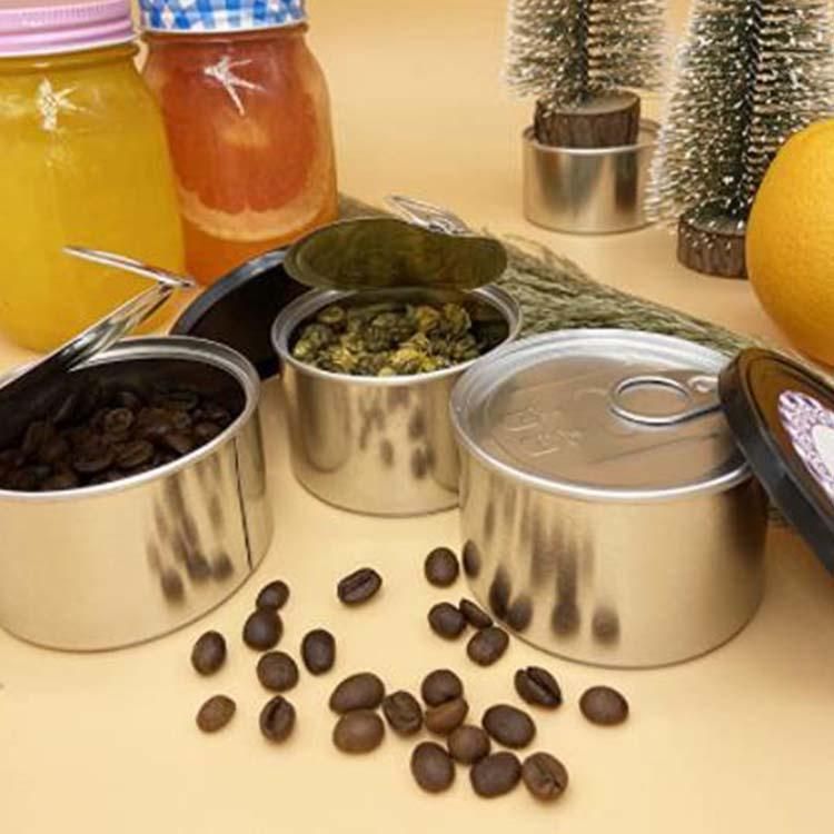 High-Quality Tin Metal Food Can Easy Open Lid English Opening Instruction Easy Pull Ring Cover