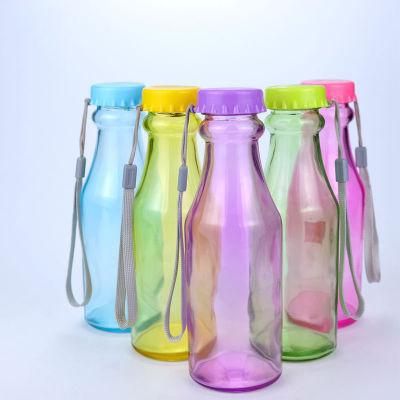High Quality Cylinder Shape Glass Drinking Water Bottle