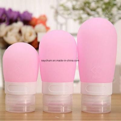 Custom Empty Silicone Travel Packing Press Bottle for Lotion Shampoo Bath Cont