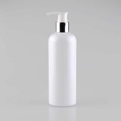 Ys-Pb 08 300ml Round Shoulder Pet Plastic Bottle Anodized Thread Press Lotion Pump Shampoo Body Wash Bottle Separately