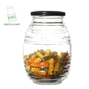 Manufacturer Supply 80ml 300ml 680ml Round Customize Food Packaging Glass Honey Jar in Bulk