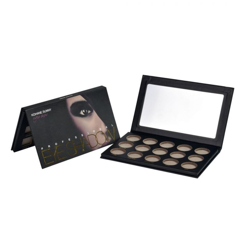 Factory Cusmized Cosmetic Grey Cardboard 8 Color with UV Spot Eye Shadow Palette