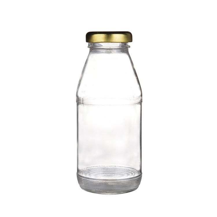 250ml Glass Juice Bottle with Metal Cap