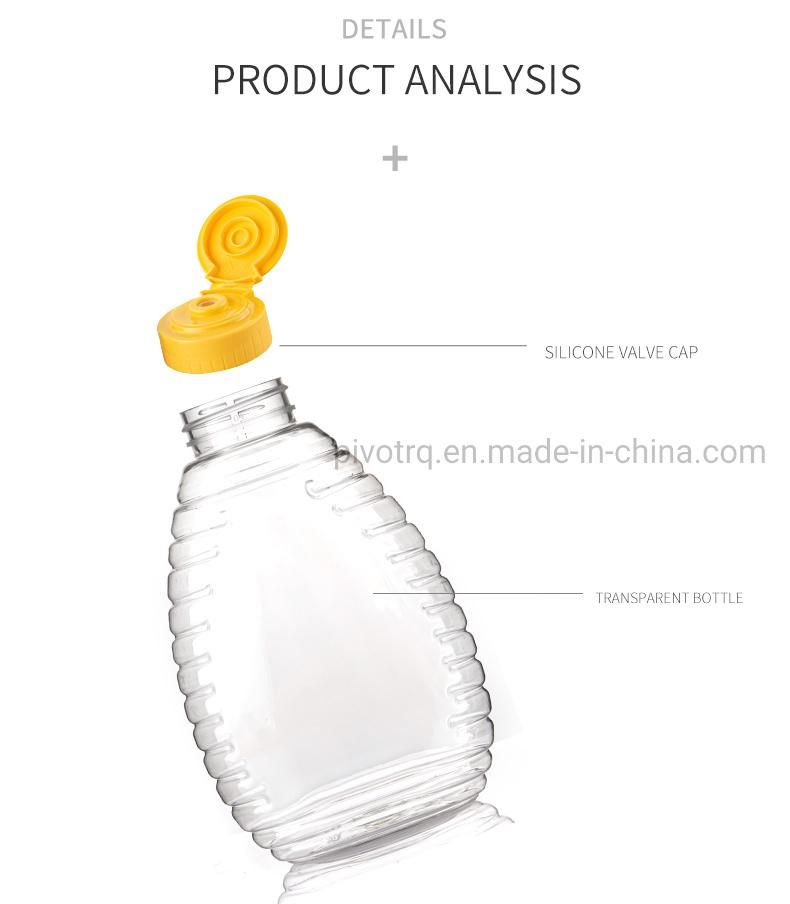 500g Honey Squeeze Bottle with Silicone Valve Cap for Honey Packaging