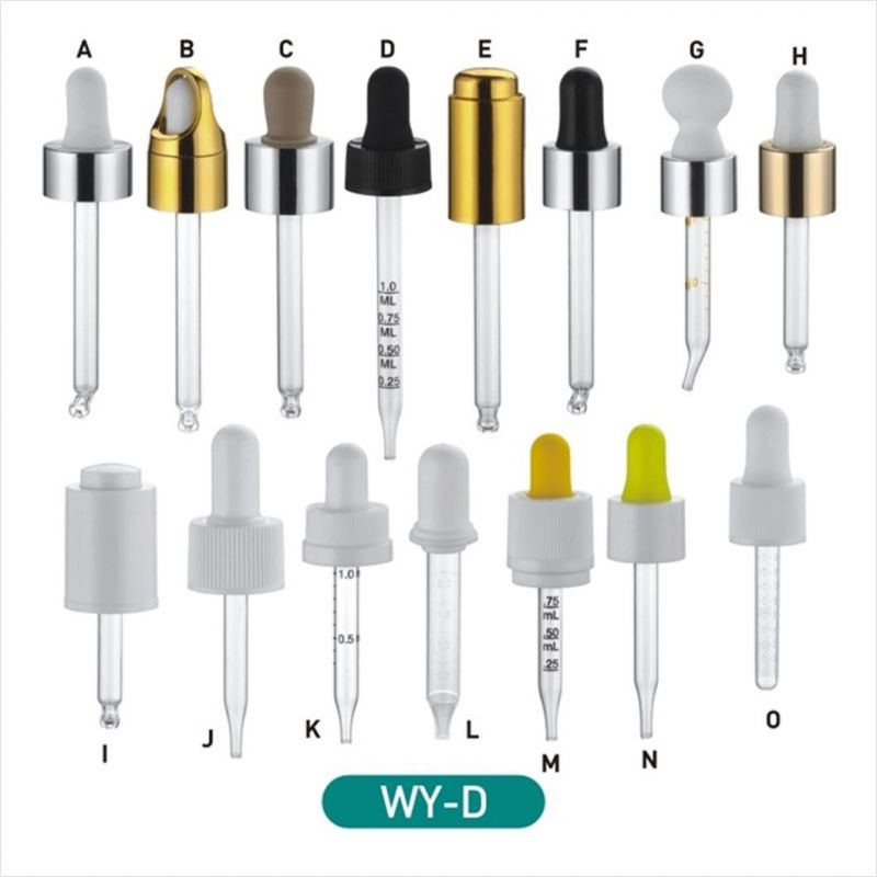 Pipette Serum Glass Bottles for Essential Oil with Dropper or Pump