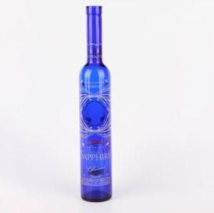 Empty Round Shape Wine Bottle Custom Luxury Frosted Clear Glass Vodka Bottle Manufacturers with Cork