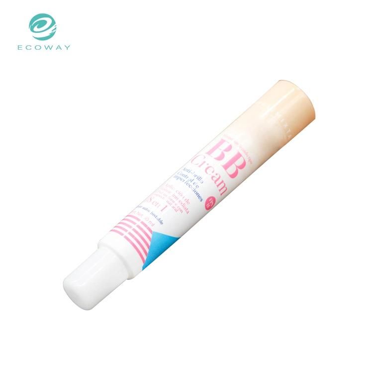 30ml Freely Customized Tube Body Logo Pattern and Color White Ordinary Screw Cap Integrated Nozzle Cosmetic Tube