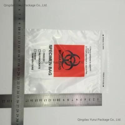Zipper Pharmacy Transparent Medical Specimen Biohazard Transport Bags