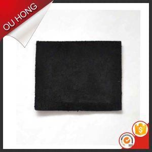 Classic Black Square Real Leather Label Customized Genuine Leather Patch for Beanies