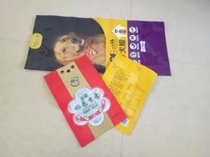 China Suppliers Your Own Logo Printing Plastic Die Cut Poly Handle Bag with Bottom Gusset