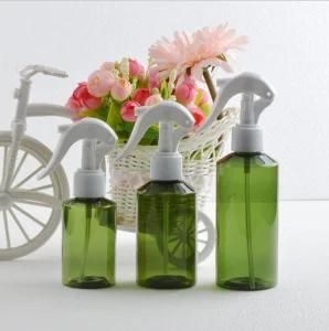 100ml150ml200ml Pet Plastic Green Color Sloping Shoulder Trigger Mist Spray Bottle