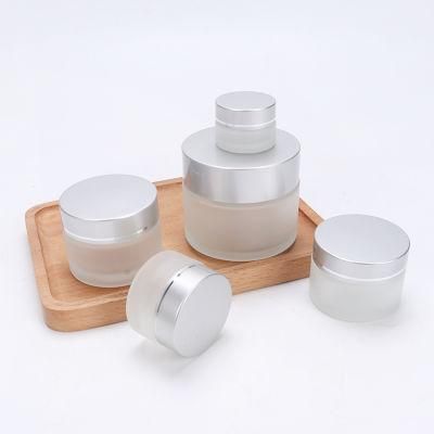 5g-50g Frosted Glass Cream Jar Cosmetic Packing Jar