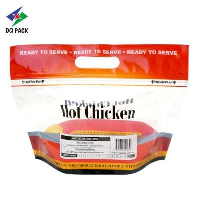 Custom Printed Hot Chicken Packaging Zipper Bags Resealable Fast Food Bags for Frozen Chicken