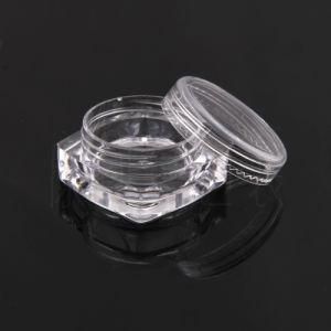 3G PS Cosmetic Bottle for Eye Cream/Nail, Plastic Square Cream Jar