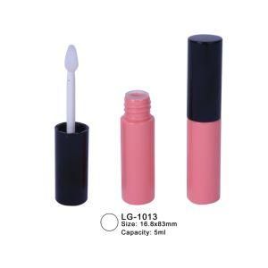 5ml Empty Round Shape Plastic Lipgloss Container Cosmetic Packaging Lip Bottle with Brush Applicator
