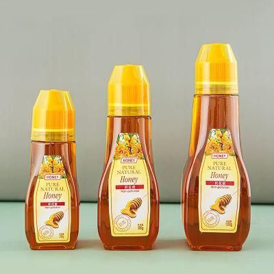 250g 500g 380g 16oz Plastic Lock Bottle Honey Syrup Squeeze Shape