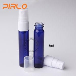 8ml Blue Painted Glass Perfume Bottle with Fine Mist Sprayer Cosmetic Glass Vial Refillable Perfume Bottle Glass Dispenser