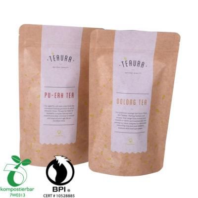 Recycle PLA Kraft Paper Stand up Packaging Bag for Coffee Tea Nuts Rice Spice Powder