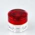 Luxury Cosmetic Container Rose 30g Clear Cosmetic Packaging Acrylic Cream Jar with Red Rose Lid