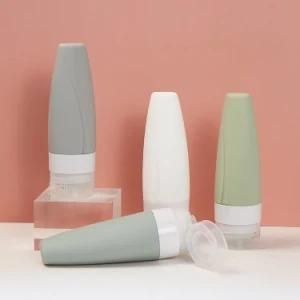 Free Portable Leak Proof Squeezable Shampoo Cosmetic Silicone Travel Bottle Tube Set