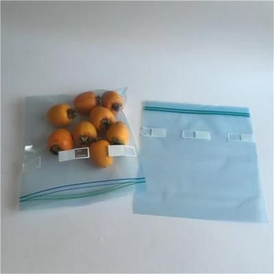 Blue Film Freezer Zipper Bag Food Packaging Zip Lock Bag Reusable
