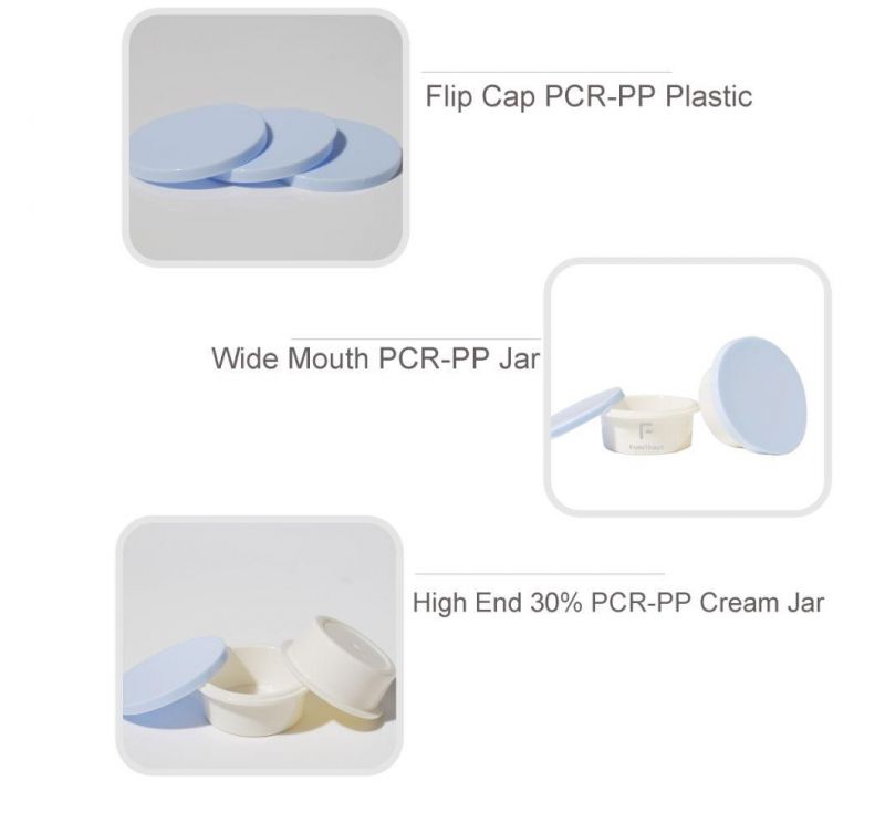 Fomalhaut Eco-Friendly Lip Film Packaging 20g White PCR-PP Jar