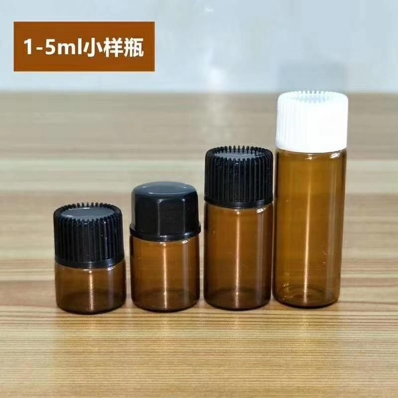 Ds020  Hot Selling   Clear Amber Blue Round Essential Oil Glass Bottle Have Stock