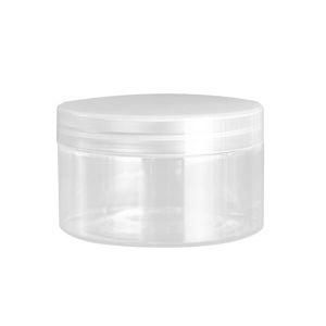 250ml Plastic Pet Clear Jar with Transparent Plastic Cap