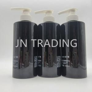 500ml Shinny Black Low Profile Cylinder Skin Care Lotion Hair Care Bottle