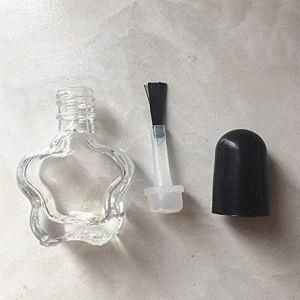 Wholesale Clear Glass Nail Polish Bottles Empty Cylindrical Bottles of Glass Container with Brush