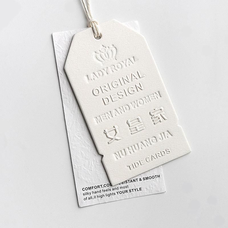 Garment Paper Hang Tags Embossing Paper Tag