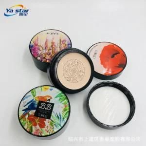 Pink Round Air Cushion Powder Puff Box for Blusher Make up