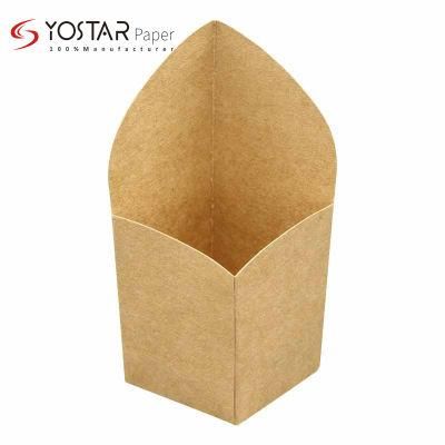 Recycled Disposable Paper French Fries Food Biodegradable Packaging Paper Box