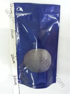 Stock Stand up Pouch with Clear Oval Window