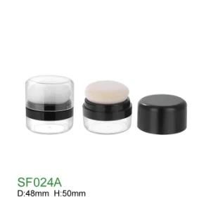Wholesale Makeup Packaging Customized Round Plastic Empty Loose Powder Jar Cosmetic Case