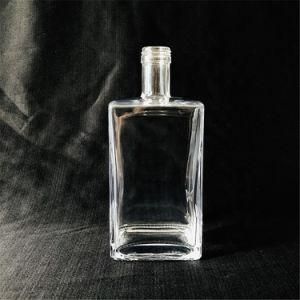 Super Clear 300ml/350ml/500ml/750ml Square Glass Bottle