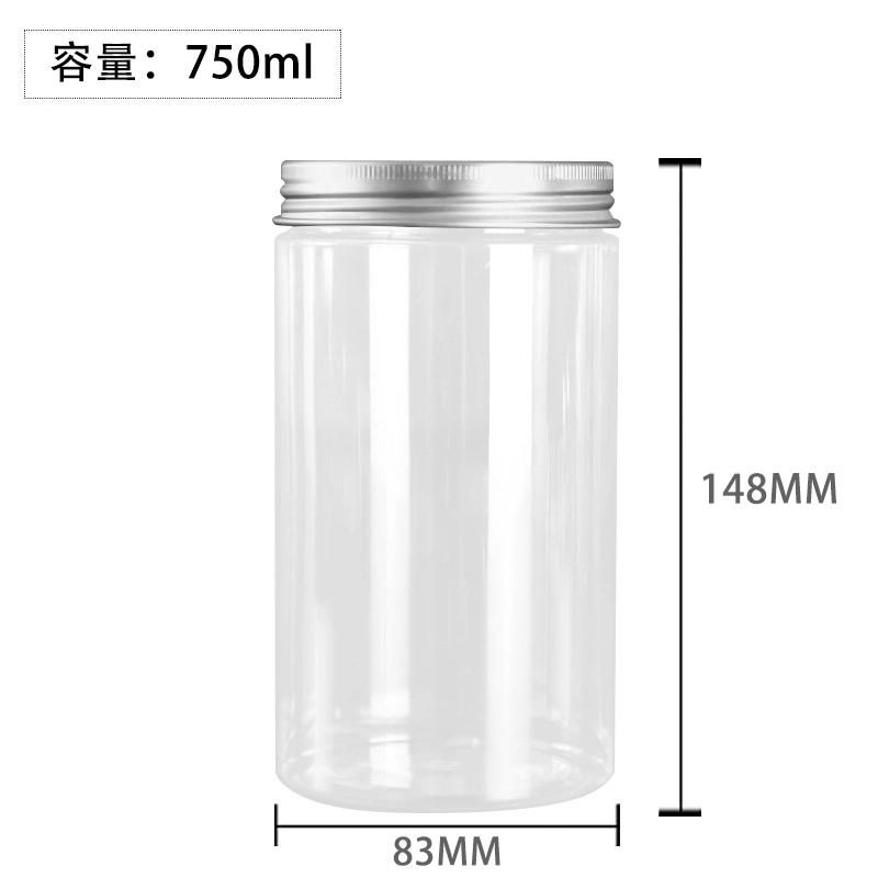 750ml 1000ml Hot Sale Pet Cylinder Plastic Jars