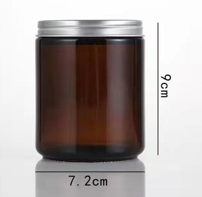 200g Big Container Amber Glass Jar Candle/Wax Jar Fragrance Cup