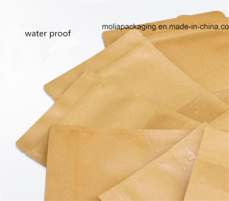 Food Grade Kraftpaper Packing Bags Box Bottom Food Paper Bag