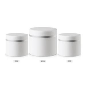 100g Large Capacity White Frosted Cosmetic Packaging Lotion Jar