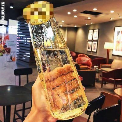 400ml Lovely Crystal Glass Bottle for Water and Juicing Drinking Bottle