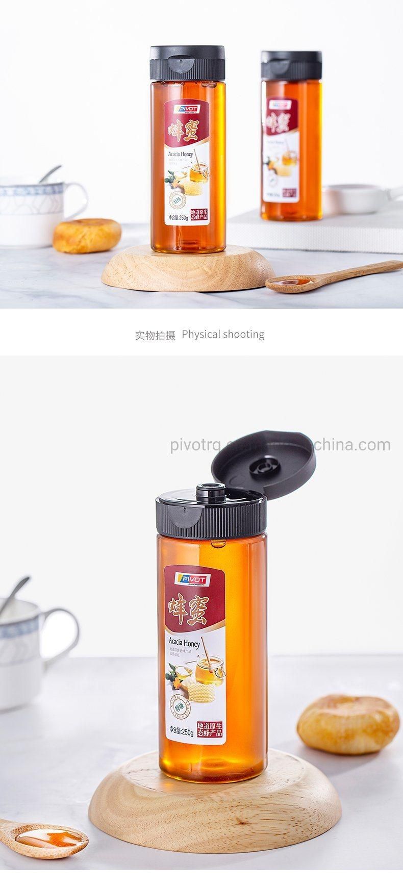 500g 340g Plastic Pet Honey Bottle with Silicone Valve Cap for Honey