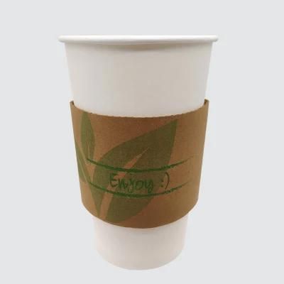 Biodegradable Paper Coffee Cup Custom Color Printing Style Packaging Material Cup Sleeve