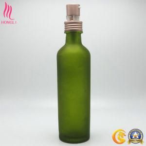 Non Spill Deep Green Frosted Glass Bottle