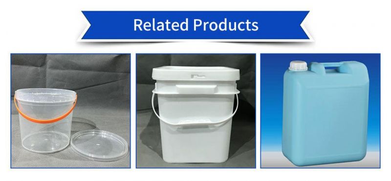 Round Type Plastic Paint Bucket with Clear Body for Industrial Products