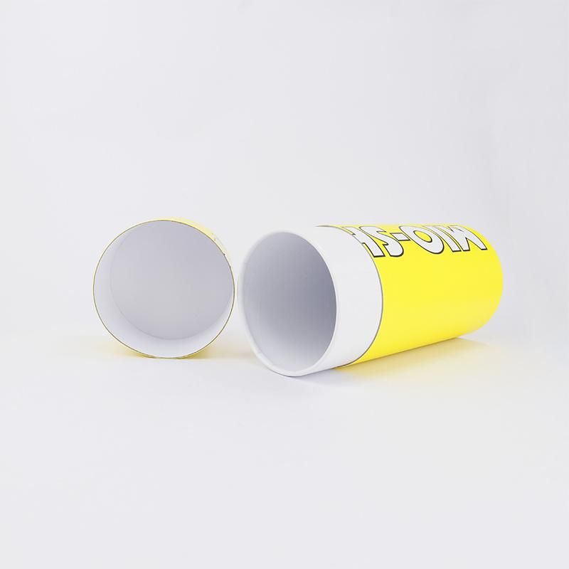 Large Diameter Size 25*28cm Bright Yellow Custom Cylinder Paper Tube Box