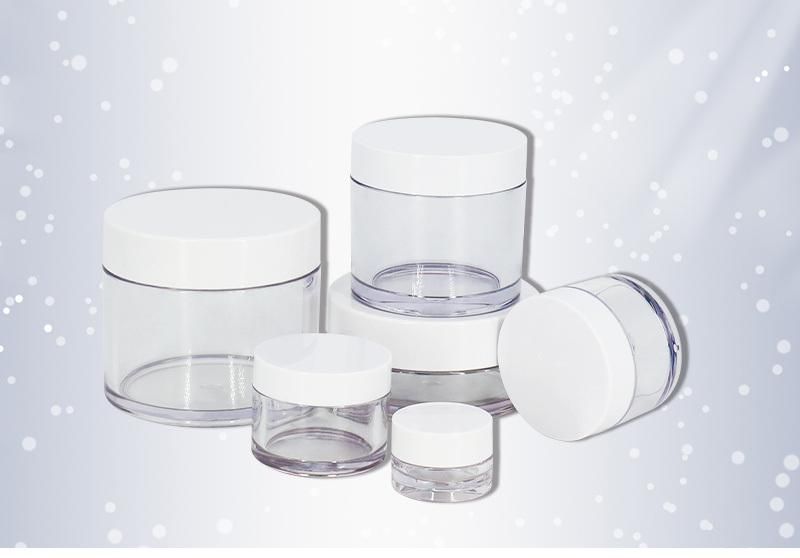 Eco Empty Heavy Wall Clear 5g 10g 20g 30g 50g 100g 250g Plastic Cosmetic Packaging Cream Jar with Lids