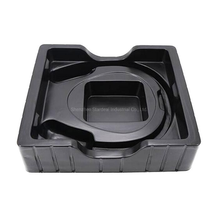 Black Electronic Blister Plastic Earphone Box Sliding Headset Inner Package Tray