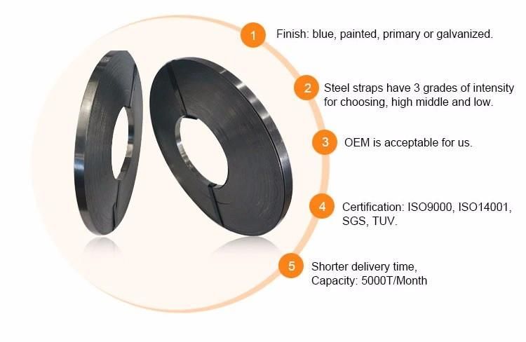 Building Material Blue Tempered Hoop Iron Steel Strapping